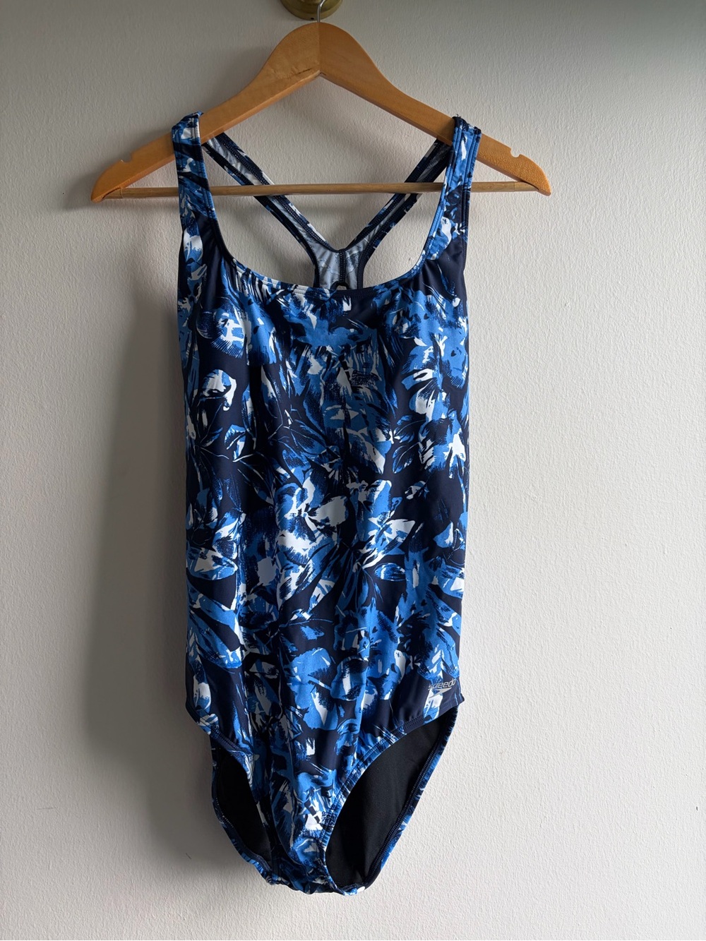 Speedo Blue Multi Floral-Print One-Piece Swimsuit